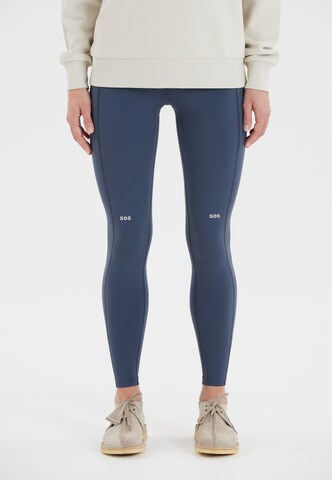 SOS Skinny Workout Pants 'Leysin' in Blue: front