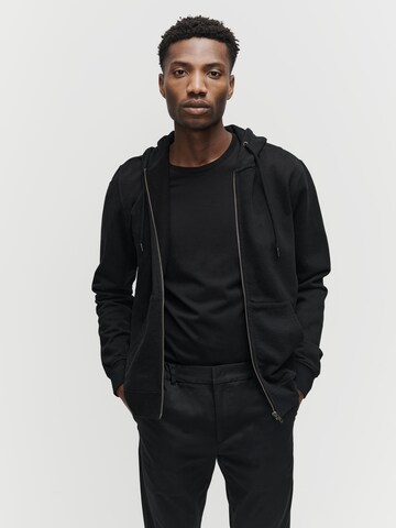 SANVT Sweatjacke 'The Zip Hoodie'‌ in Schwarz: Vorderseite