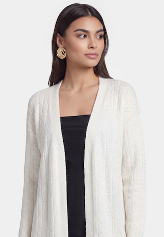 faina Gebreid vest in Wit