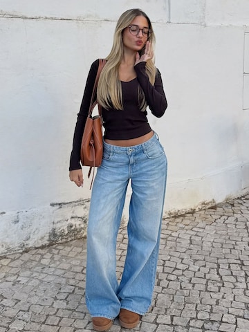 Loosefit Jean Bershka en bleu