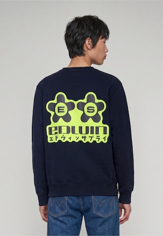 EDWIN Sweatshirt 'Sakura' in Blau: Vorderseite