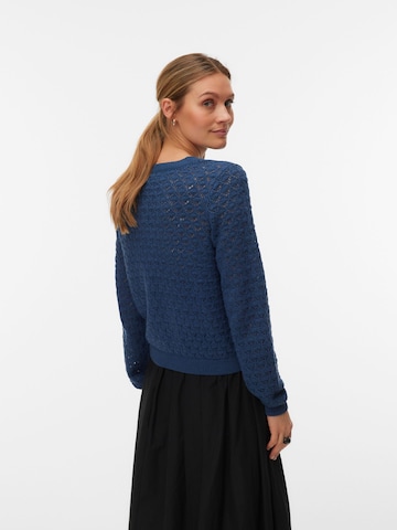 VERO MODA Gebreid vest 'VMJaqueline' in Blauw