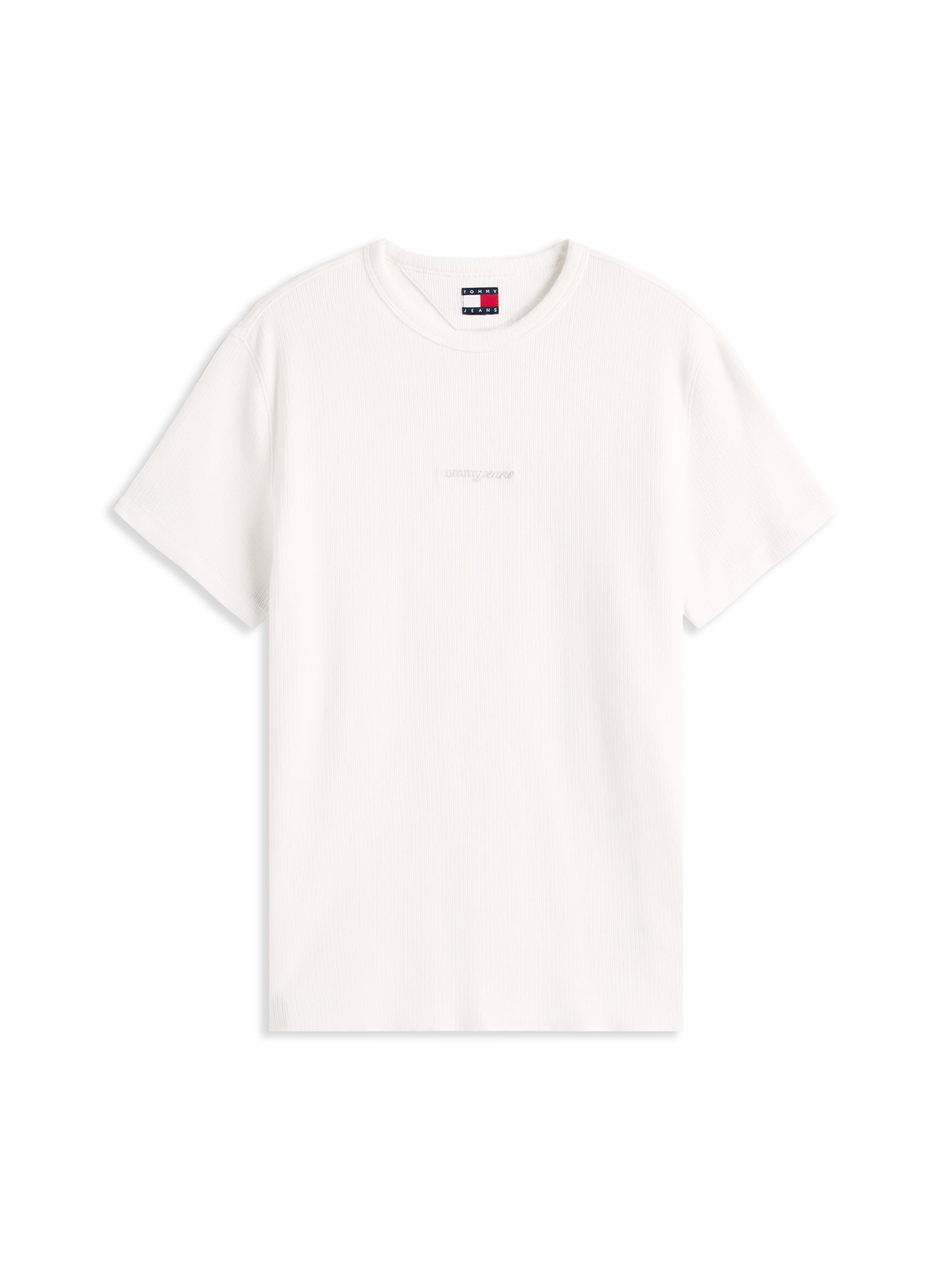 Tommy Jeans Shirt in Wit: voorkant