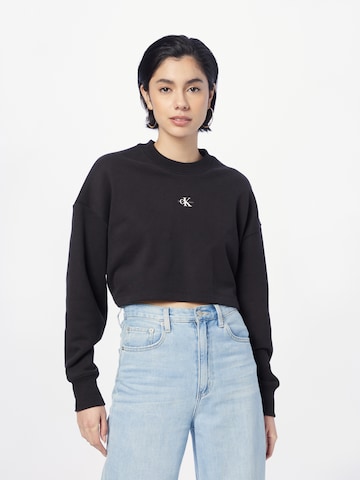 Calvin Klein Jeans Sweatshirt in Black: front