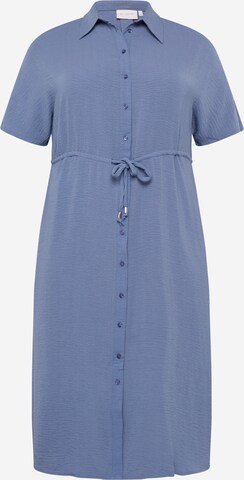 ONLY Carmakoma Košilové šaty 'Coris' – modrá: přední strana