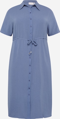 ONLY Carmakoma Košeľové šaty 'Coris' - Modrá: predná strana