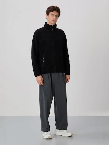 Tommy Life Fleece jas in Zwart