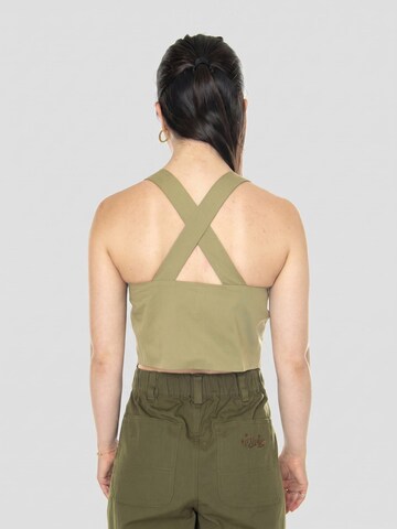 wild pony Vest 'Chaleco corto espalda cruzada verde' i grøn