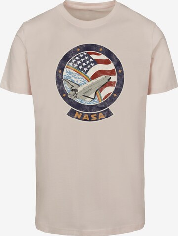 Maglietta 'NASA - Faded' di Merchcode in rosa: frontale