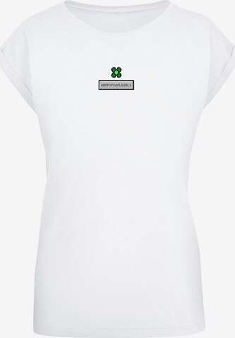 F4NT4STIC Shirt 'Silvester Happy New Year Pixel Kleeblatt' in White: front