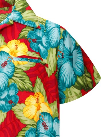 King Kameha Shirt 'Wild Flowers' in Rood