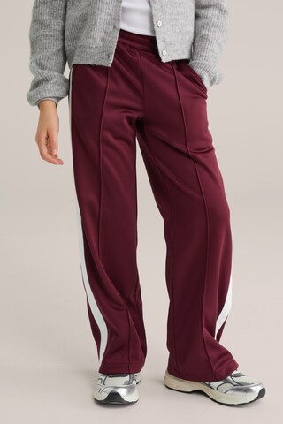 Wide Leg Pantalon WE Fashion en rouge : devant