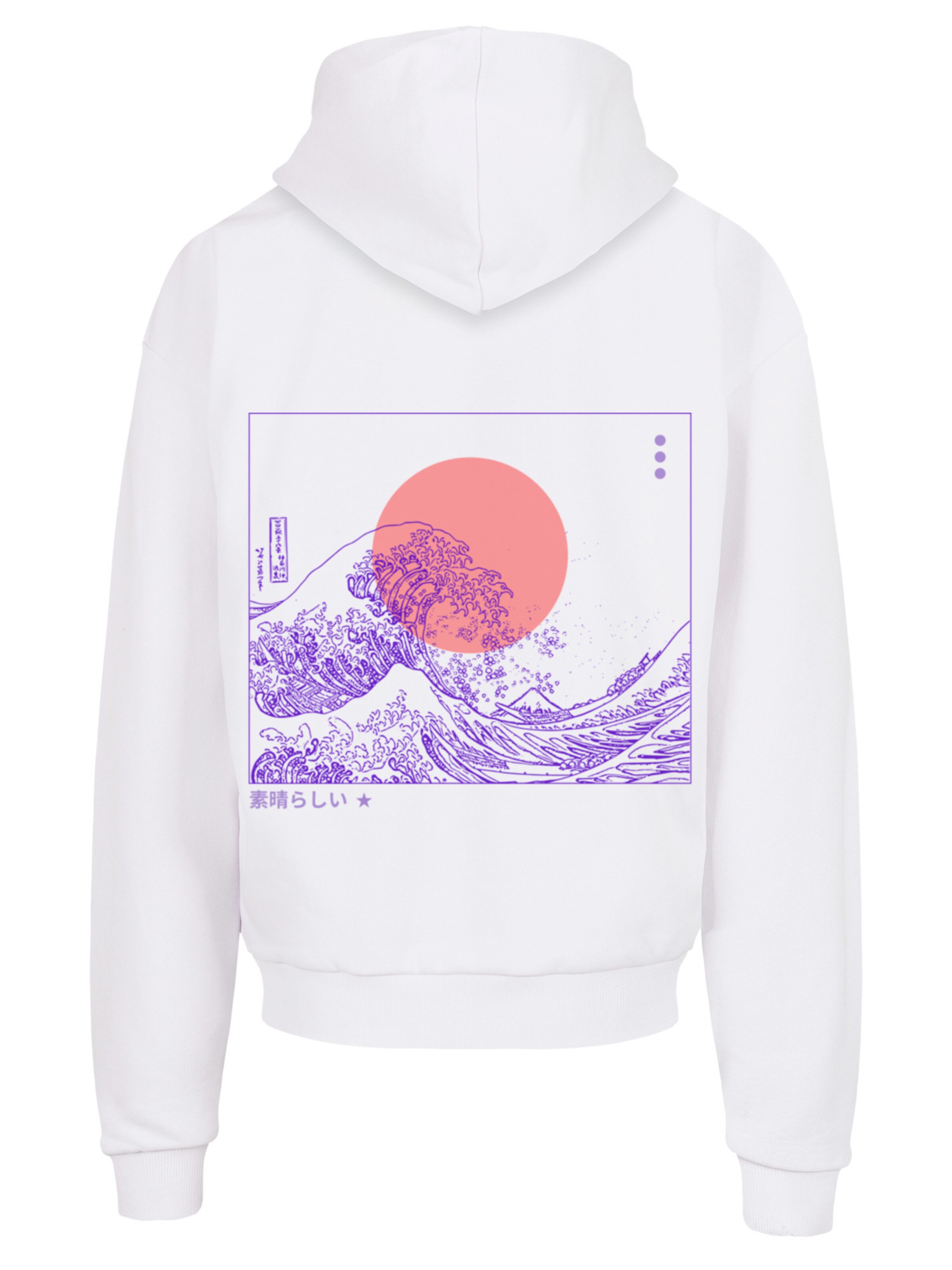 F4NT4STIC Μπλούζα φούτερ 'Japanese Styles' σε λευκό