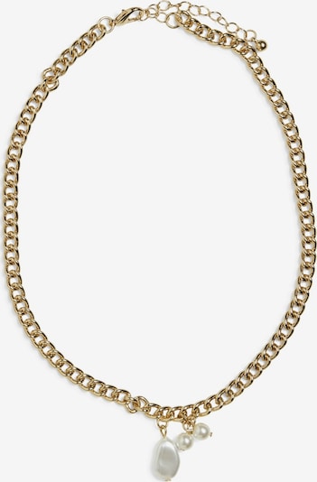 PIECES Halsband 'AVILDA' i guld / pärlvit, Produktvy