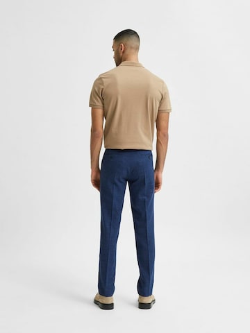 SELECTED HOMME Regular Pleated Pants 'Oasis' in Blue