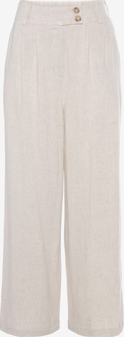 Pantalon à pince LASCANA en beige : devant