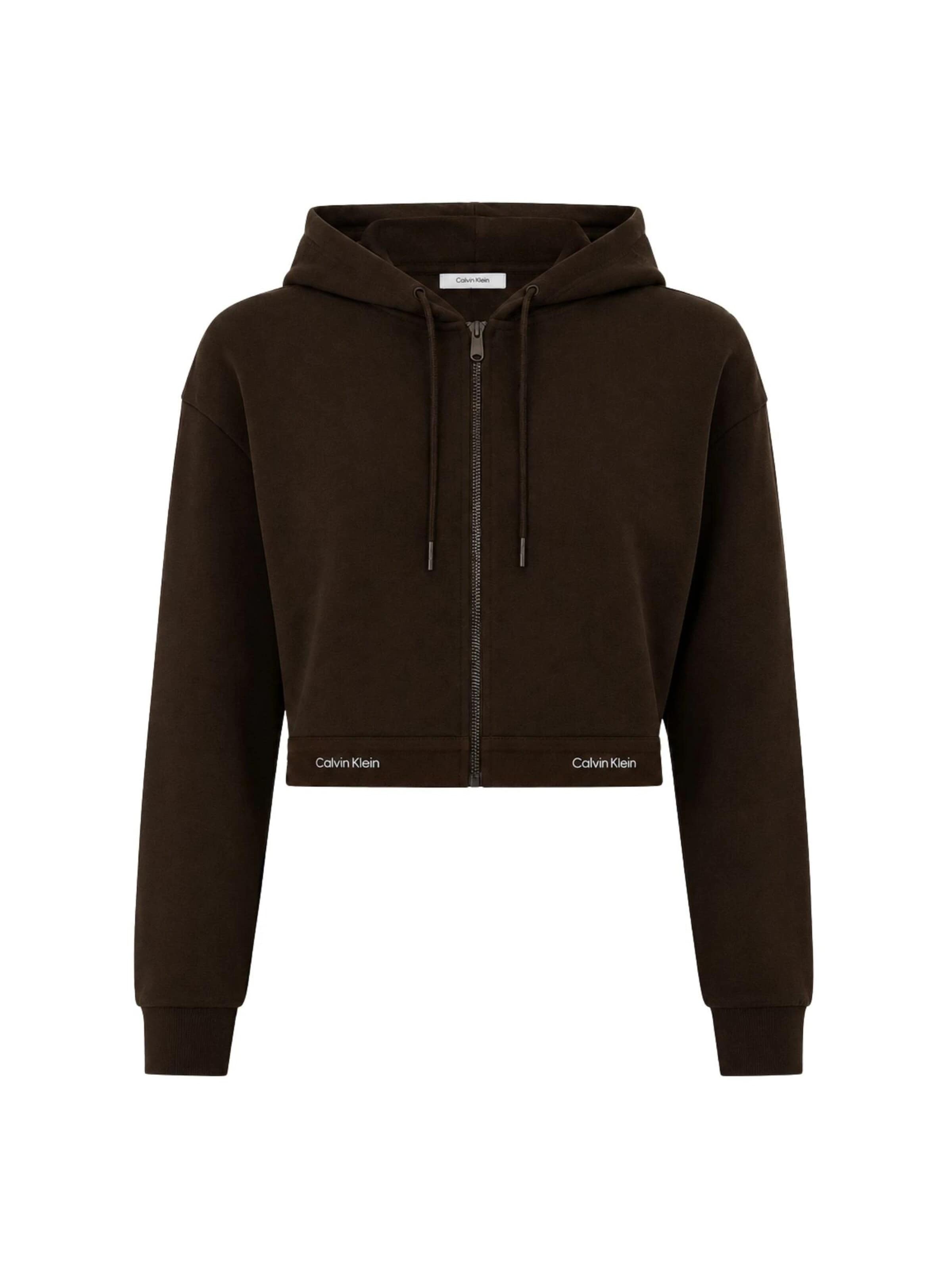 Calvin Klein Sweatvest in Bruin: voorkant