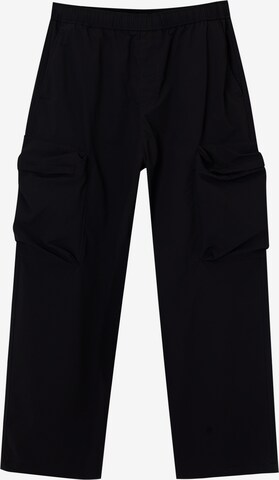 Pull&Bear Loose fit Cargo Pants in Black: front