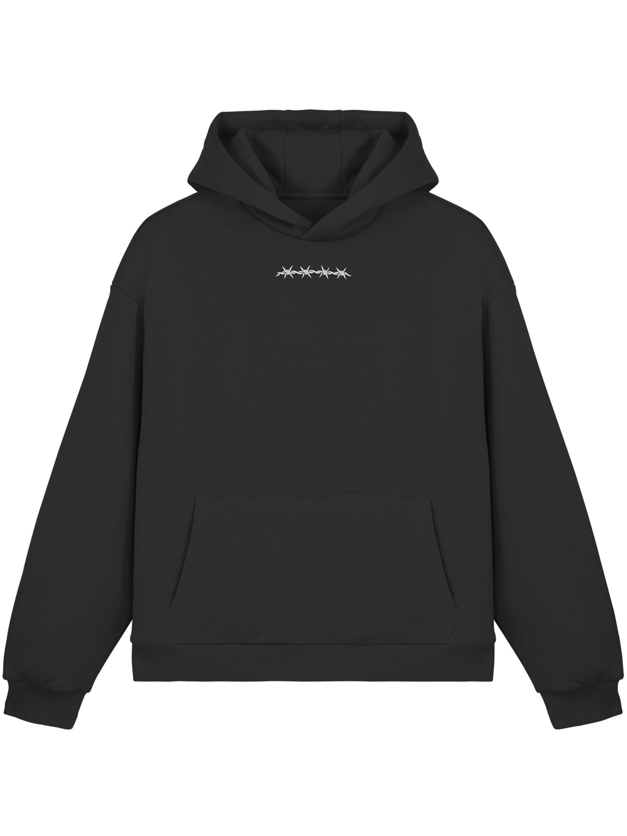 Norvine Collegepaita 'Norvine Y2K Tribal Retro Style Hoodie' värissä musta