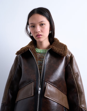 TOPSHOP Φθινοπωρινό και ανοιξιάτικο μπουφάν 'JULIE' σε καφέ