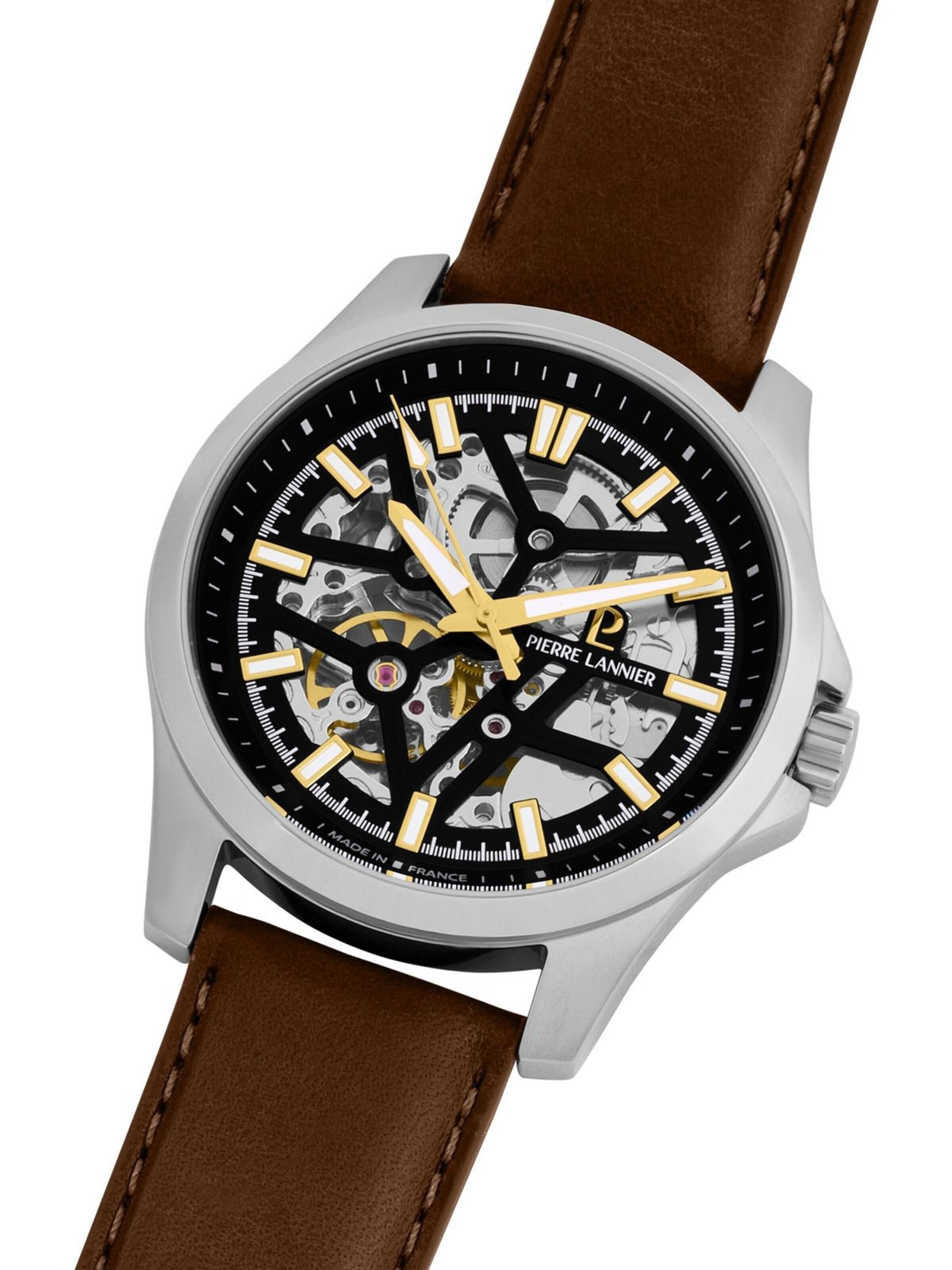 Pierre Lannier Analog watch 'Automatic watch Skeletom' in Black