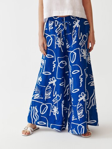 TATUUM Wide leg Broek 'OKLIMA' in Blauw: voorkant