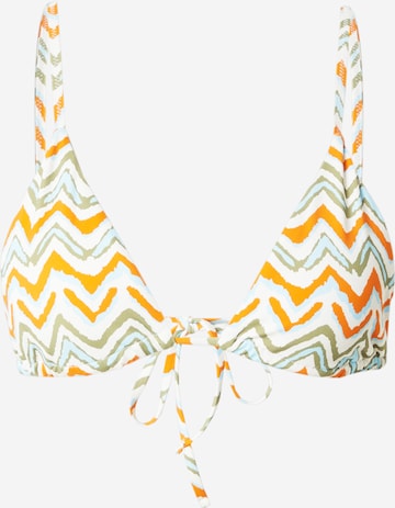 MYLAVIE Triangle Bikini Top in Mixed colors: front