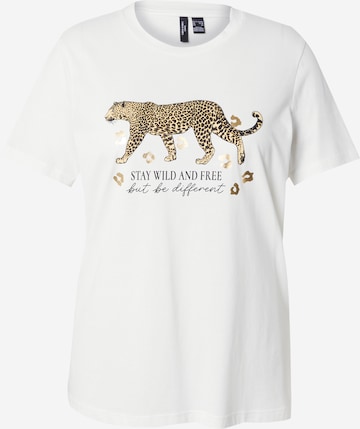 T-shirt 'VMCFEO' Vero Moda Curve en blanc : devant