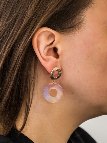 Boucles d'oreilles 'Adua' Fräulein Wunder en or : devant