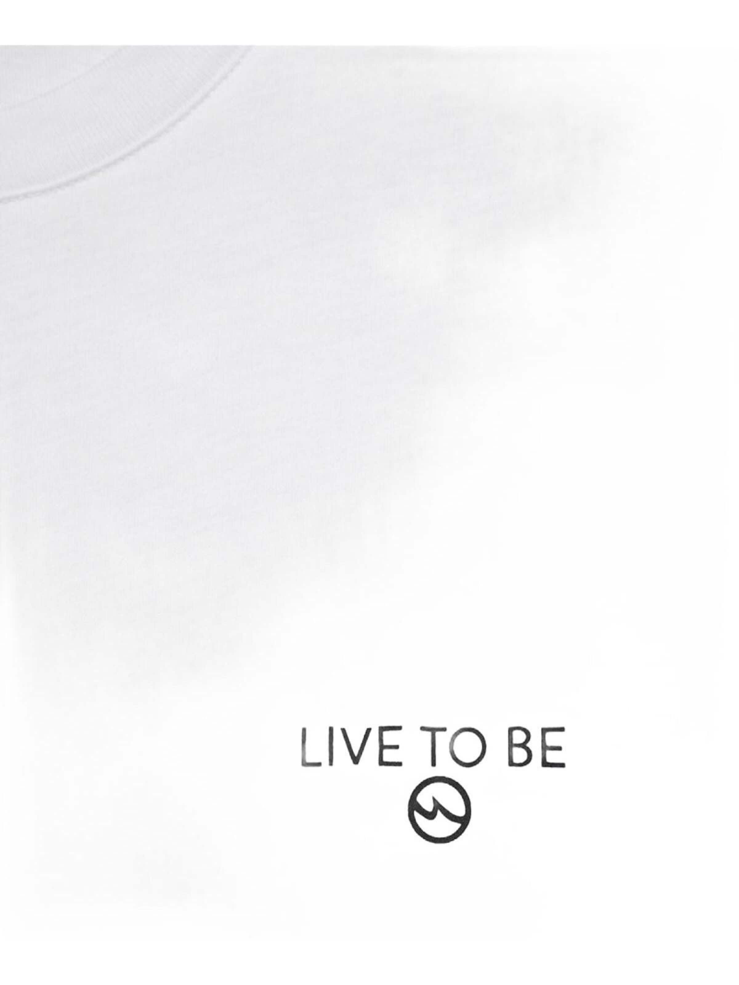 LTB Jeans - Camiseta 'Minimal Print T-Shirt' en blanco