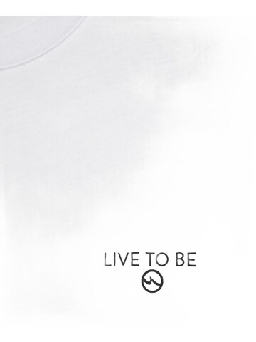 LTB Jeans - Camiseta 'Minimal Print T-Shirt' en blanco