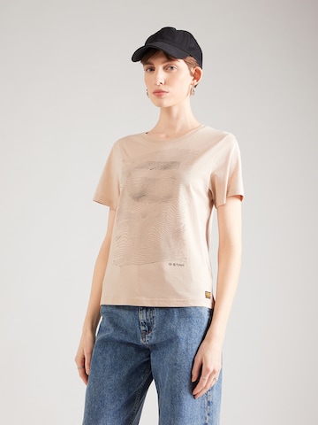 G-STAR Тениска в бежово: отпред