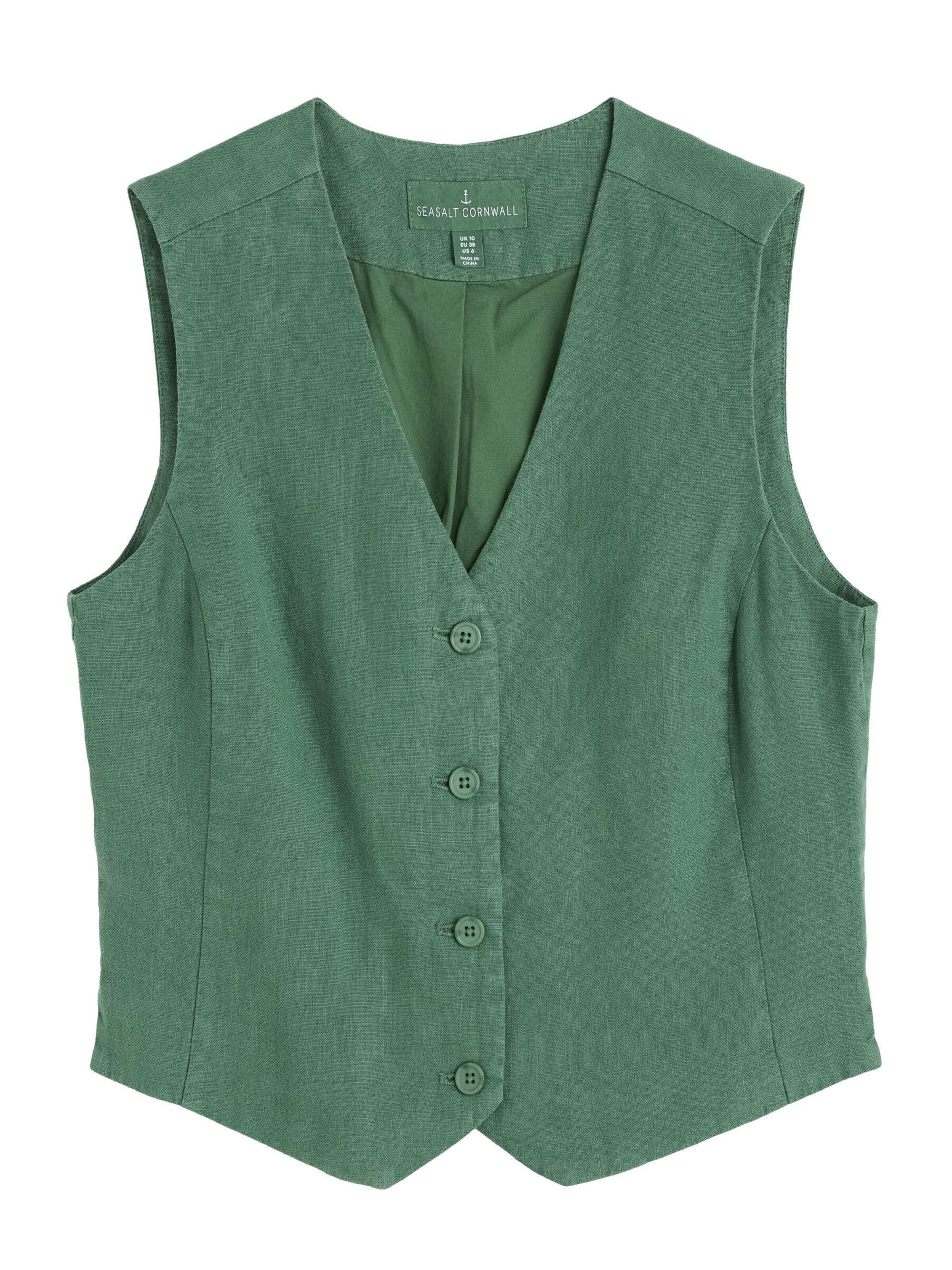 Seasalt Cornwall Liivi 'Blinker' värissä vihreä: etupuoli