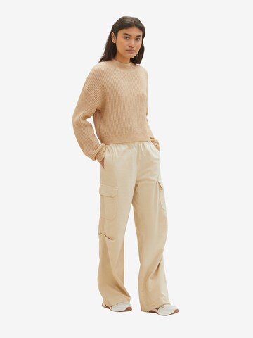 TOM TAILOR DENIM Sweater in Beige