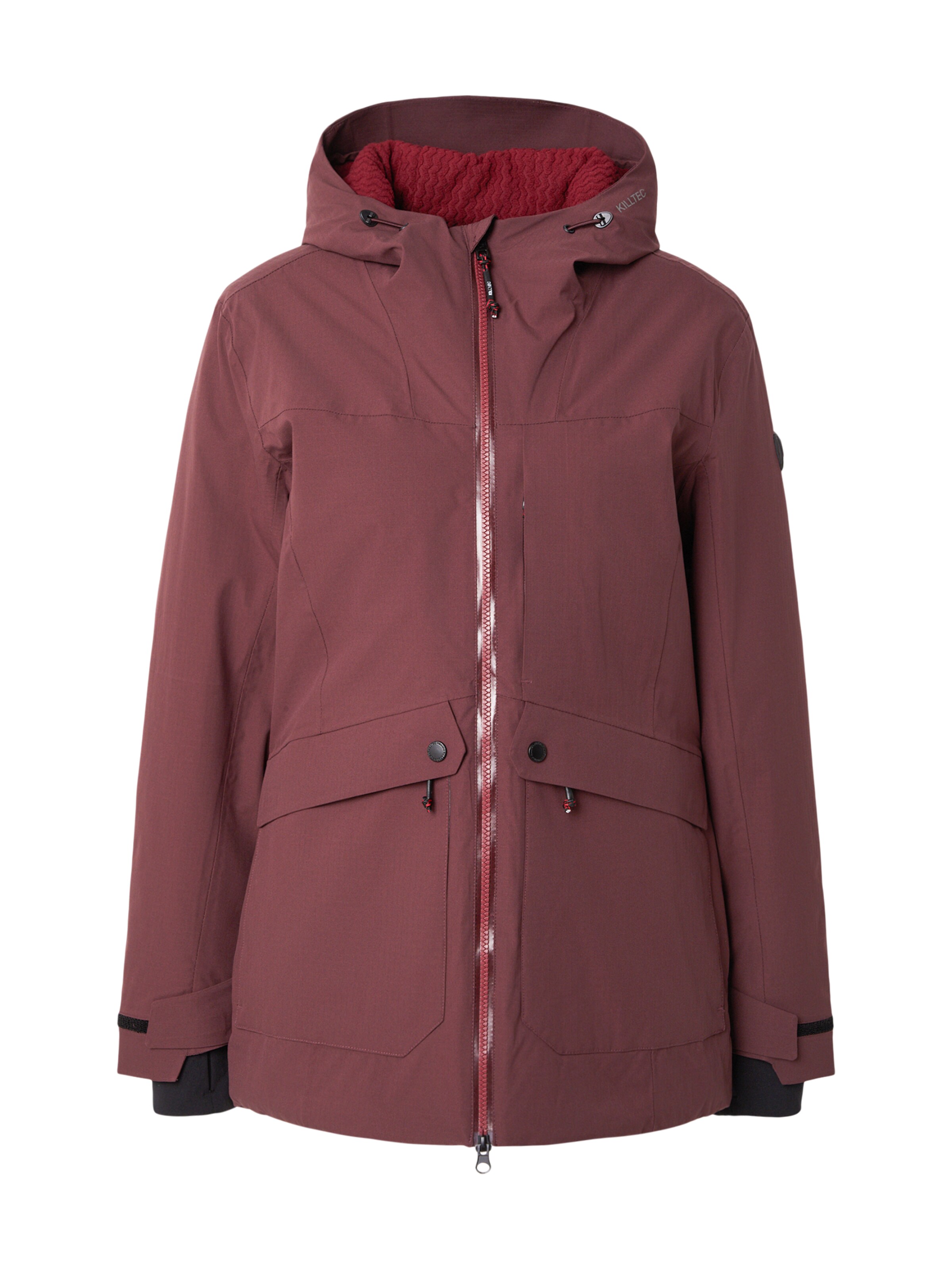 KILLTEC Přechodová parka 'KOW 16' – červená: přední strana