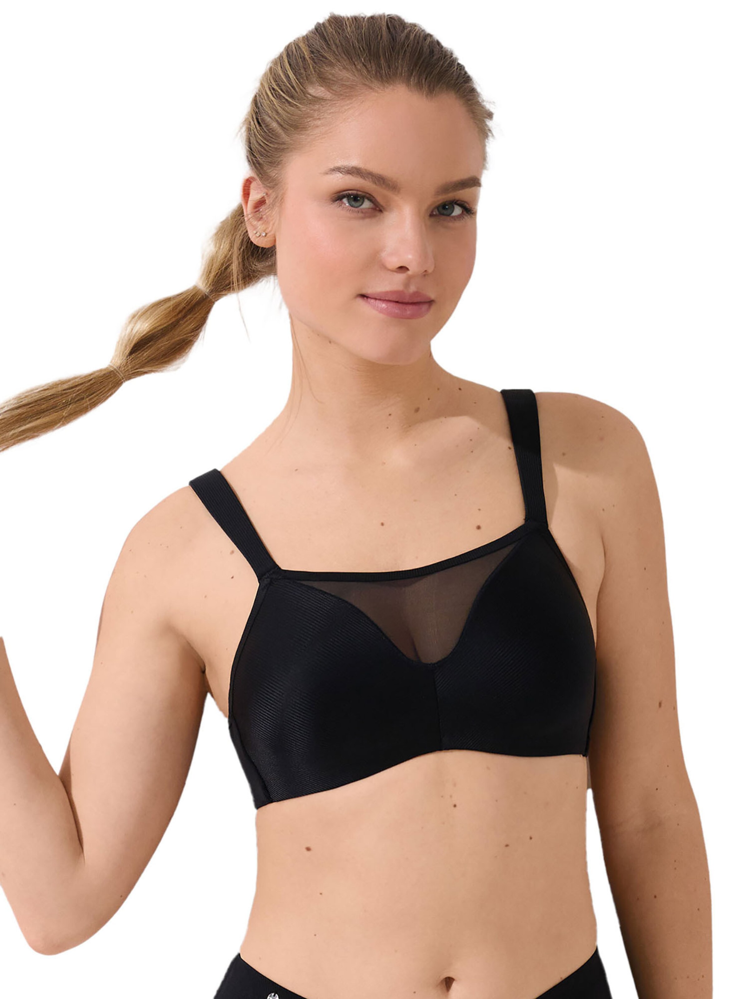 Lisca Bralette Bra 'Lifestyle' in Black: front