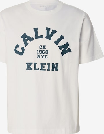 T-Shirt '20S' Calvin Klein Jeans en blanc : devant