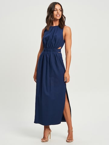 Robe 'SIANDRA' Tussah en bleu