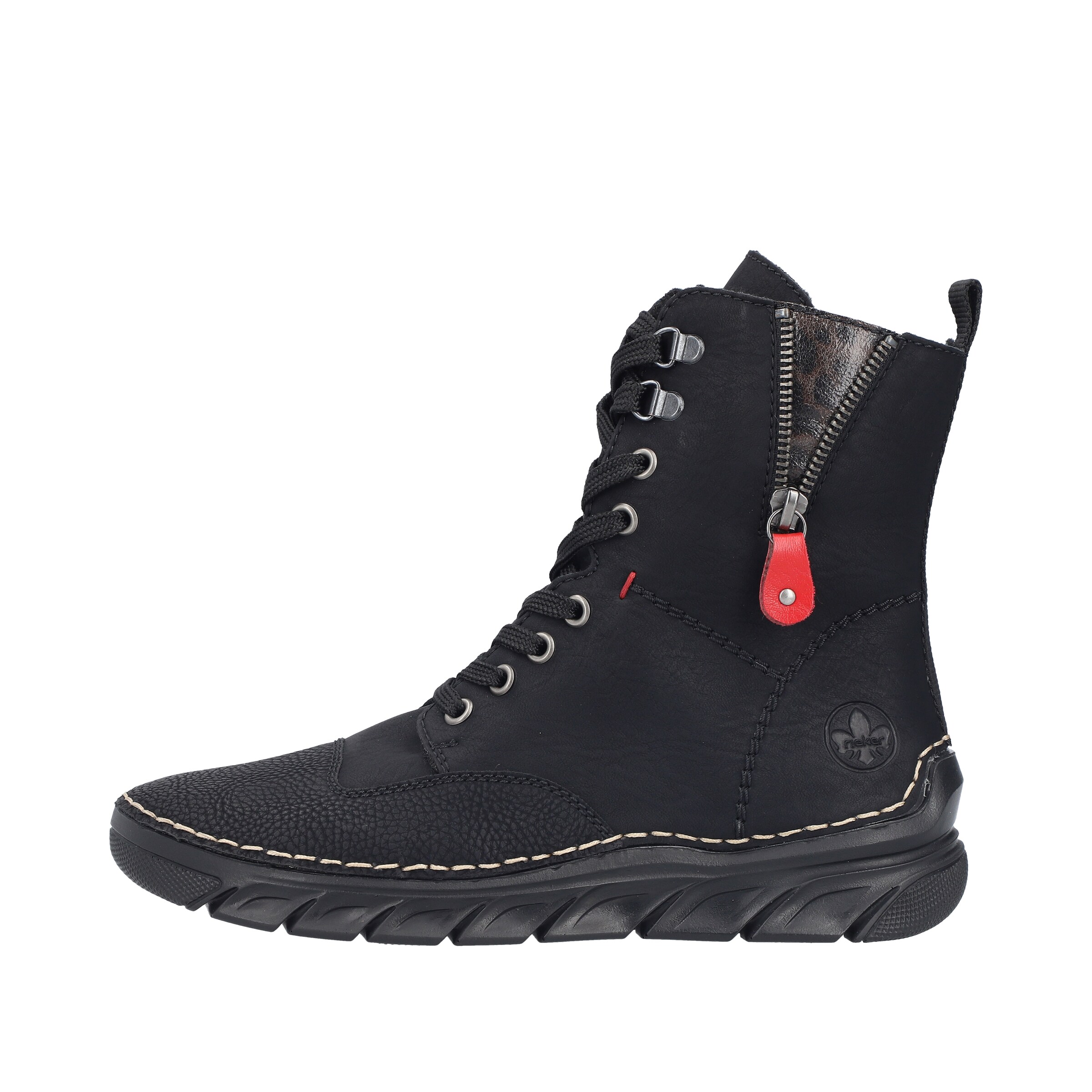 Bottines à lacets Rieker en noir