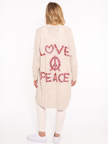 Zwillingsherz Вязаная кофта 'Love and Peace' в Ярко-розовый