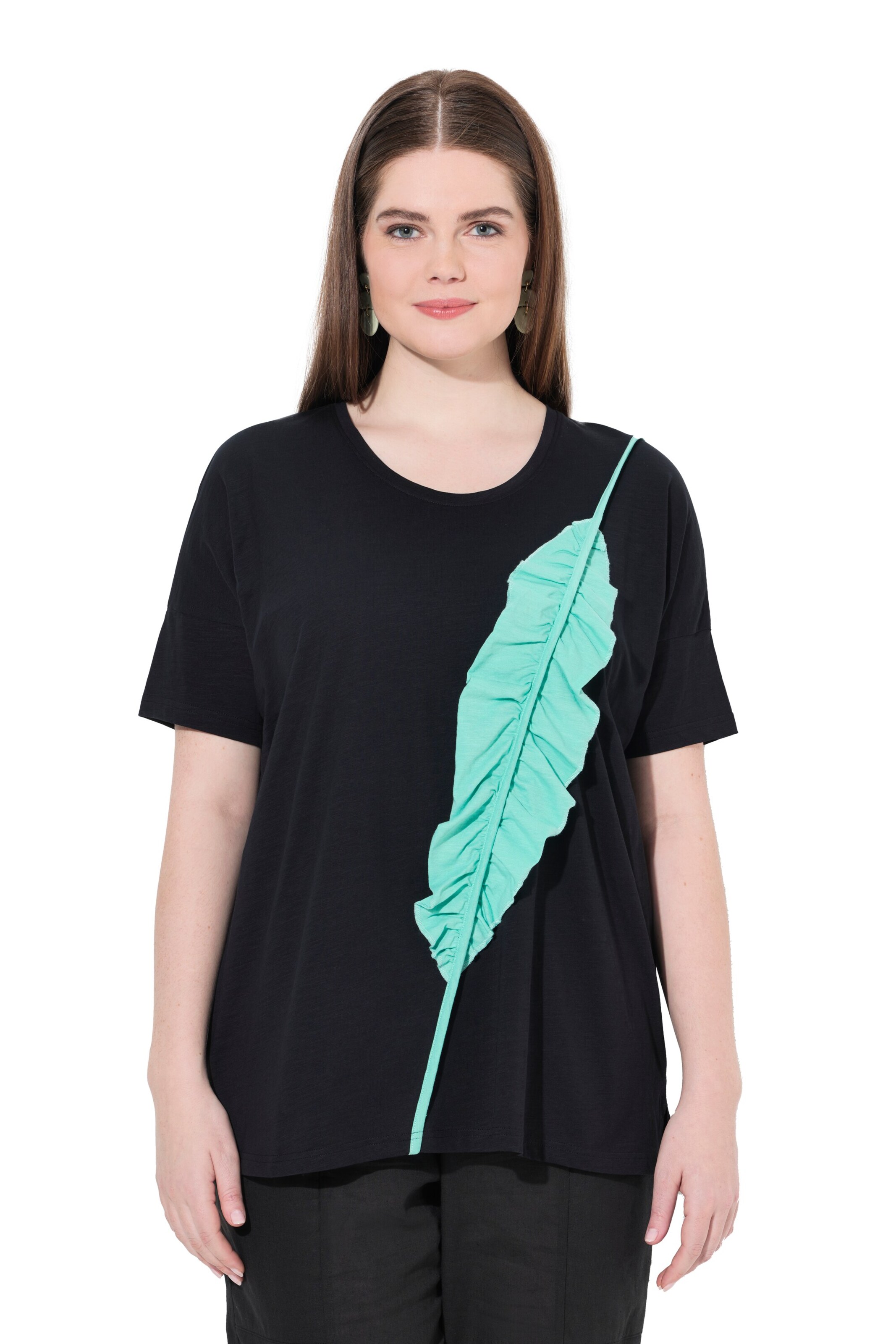 Ulla Popken Shirt in Black: front