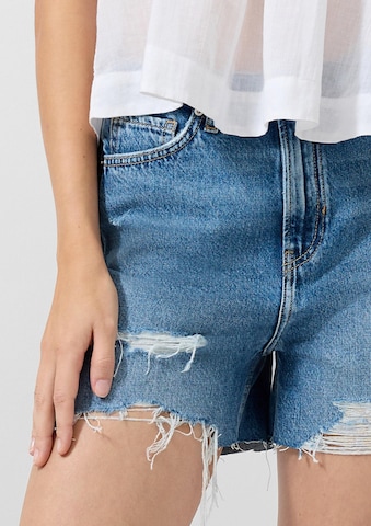 QS Regular Jeans 'Mom Fit' in Blauw