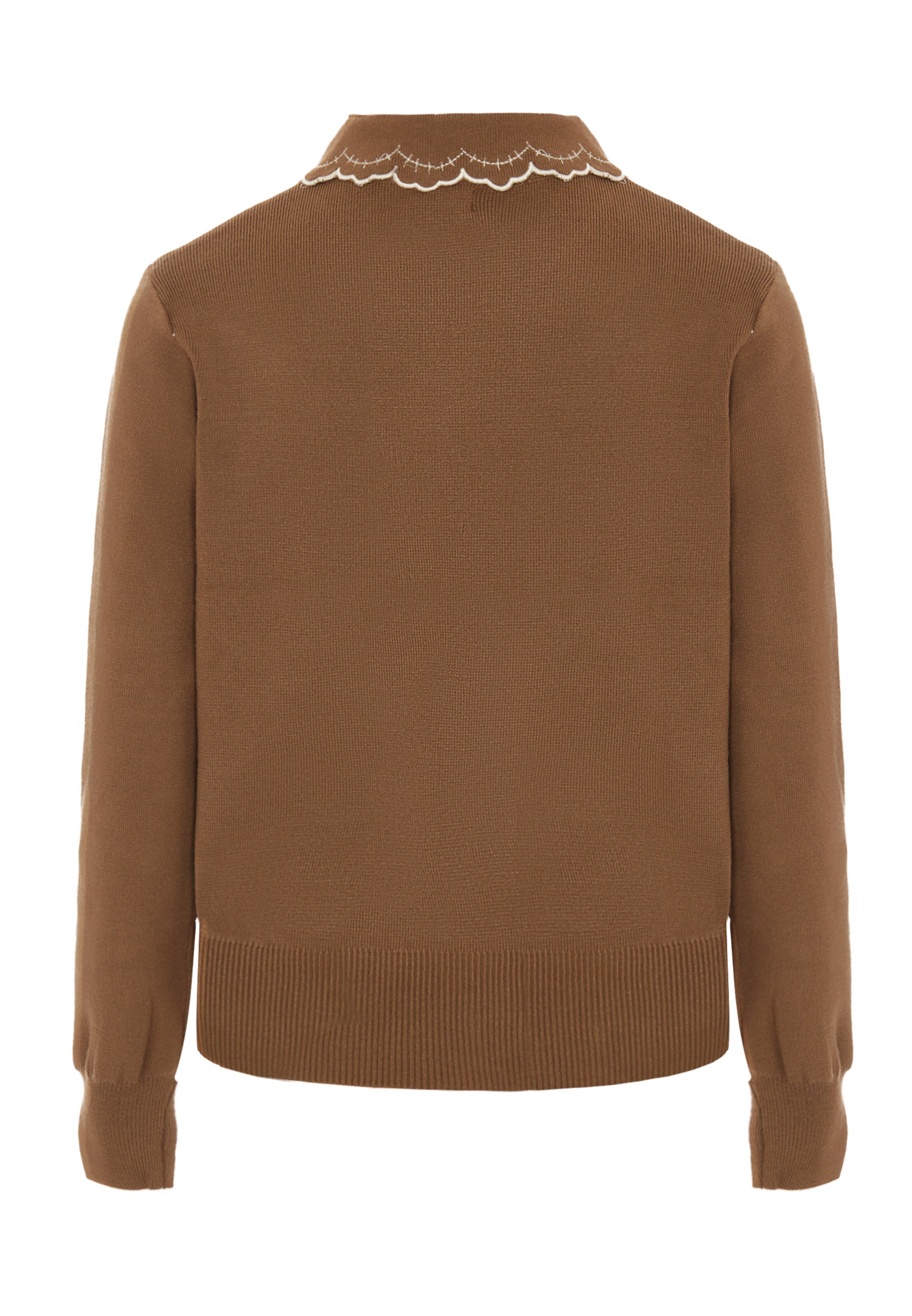 NAEMI Gebreid vest in Bruin