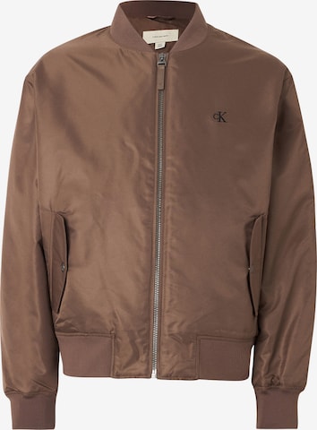 Calvin Klein Jeans Преходно яке в кафяво: отпред