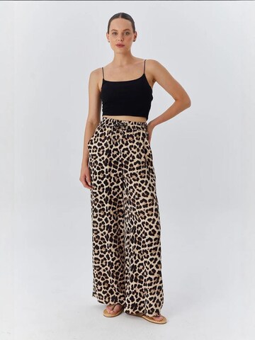 Wide Leg Pantalon MixRay en beige