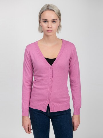 Influencer Strickjacke in Pink: Vorderseite