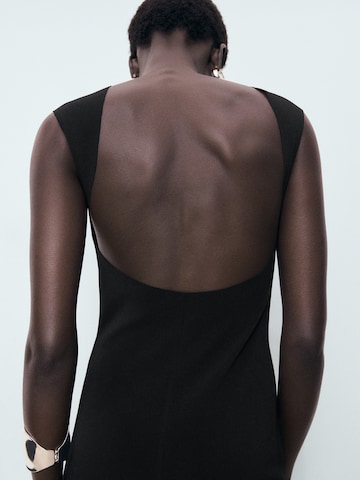 MANGO Obleka 'BACKLESS' | črna barva