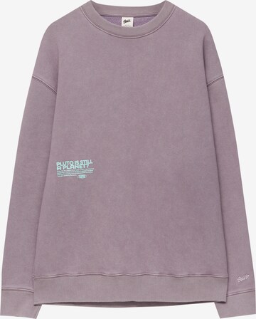 Pull&Bear Sweatshirt in Purple: front