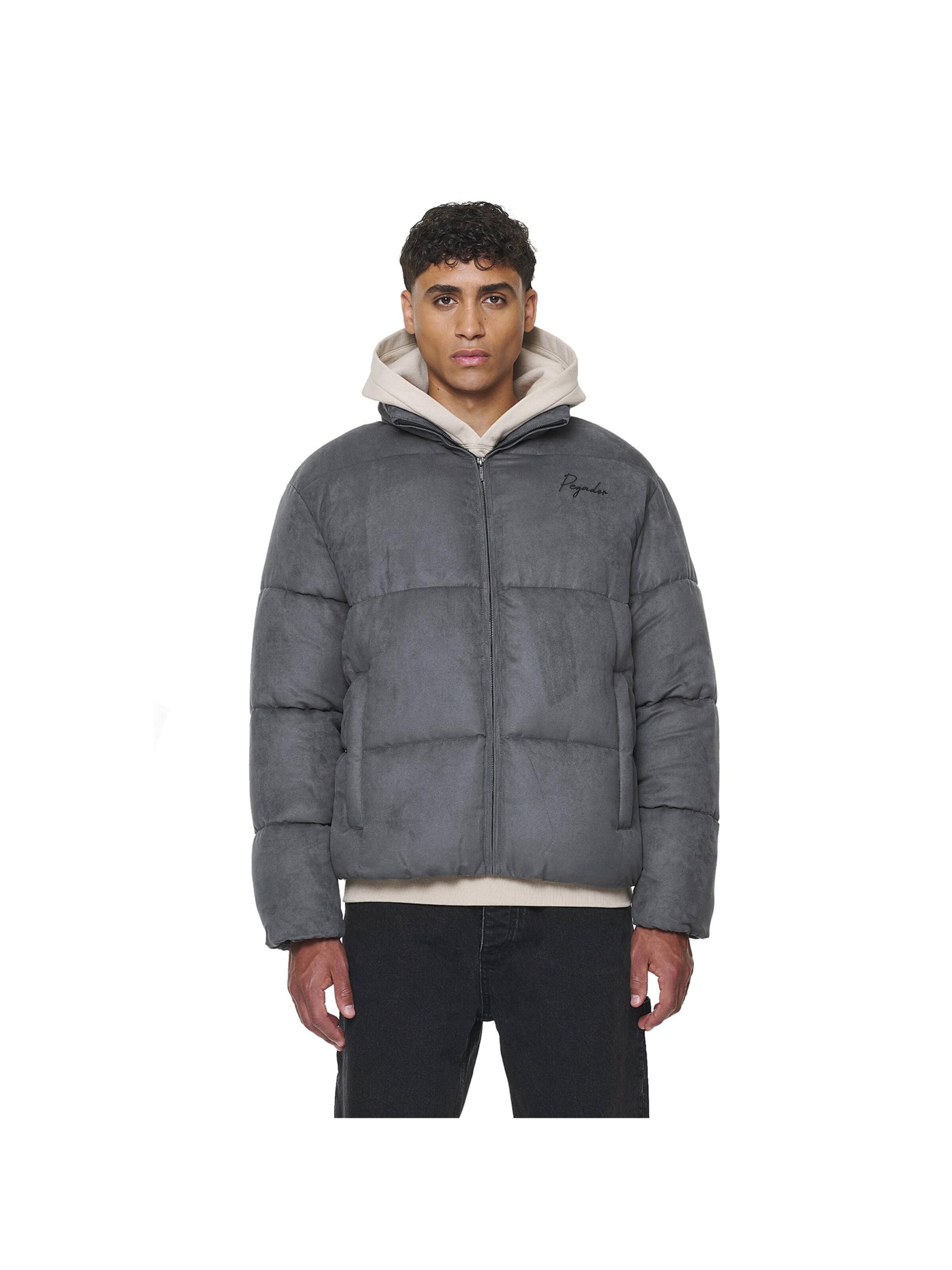 Pegador Winter Jacket 'Neum Suede' in Grey: front