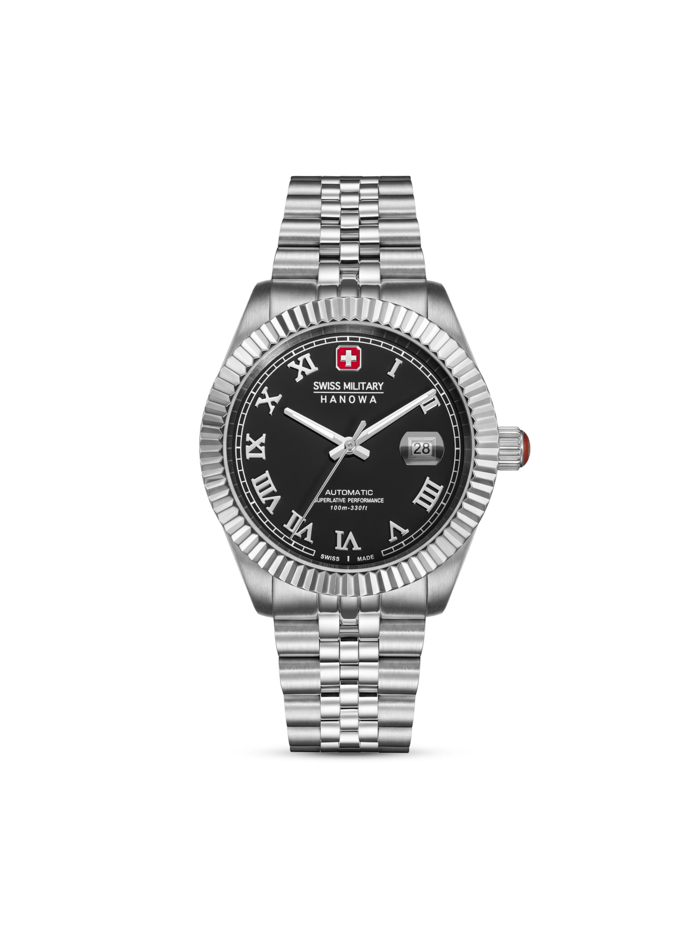 SWISS MILITARY HANOWA Uhr  ' Interlude ' in Silber: Vorderseite
